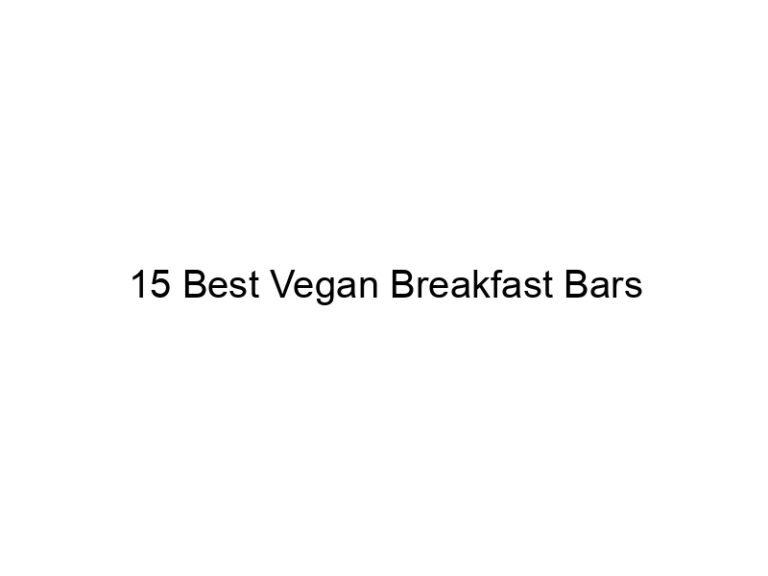 15 best vegan breakfast bars 30898
