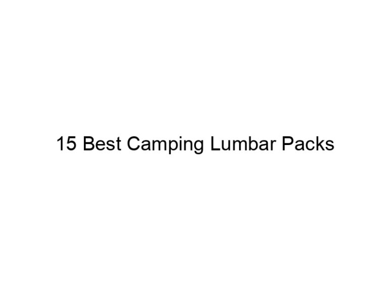 15 best camping lumbar packs 37923